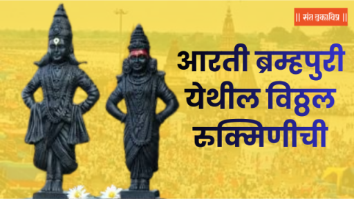 आरती ब्रम्हपुरी येथील विठ्ठल रुक्मिणीची